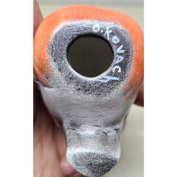 O Kovach adorable Ceramic Porcelain Hand Painted Bird Fat Robin 3.5 x 2.5 x3" - Picture 5 of 5